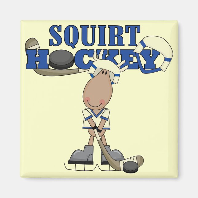 Imán Camisetas y regalos de hockey Moose Squirt (Frente)