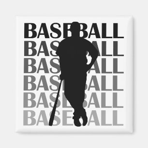Imán Camisetas y regalos de jugador de béisbol con silu