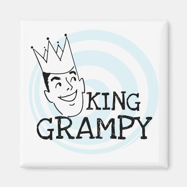 Imán Camisetas y regalos de King Grampy (Frente)
