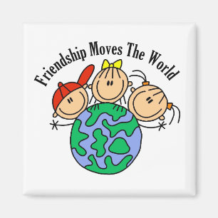 Imán Camisetas y regalos de La amistad mueve el mundo