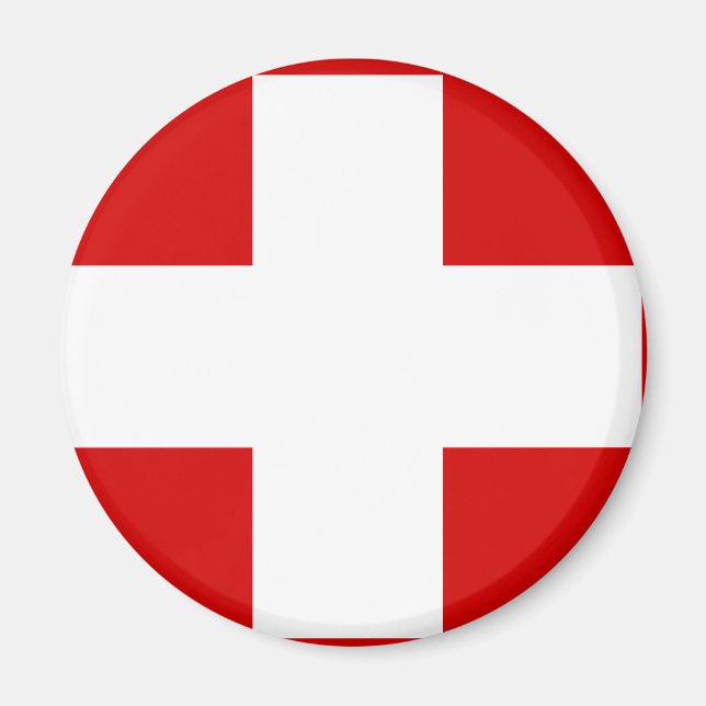 Imán Camisetas y regalos de la bandera suiza (Frente)