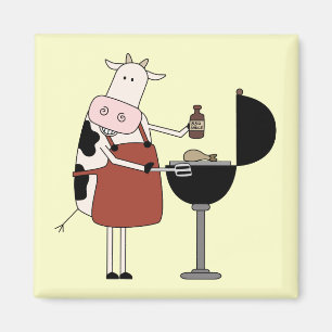 Imán Camisetas y regalos de la barbacoa de la vaca