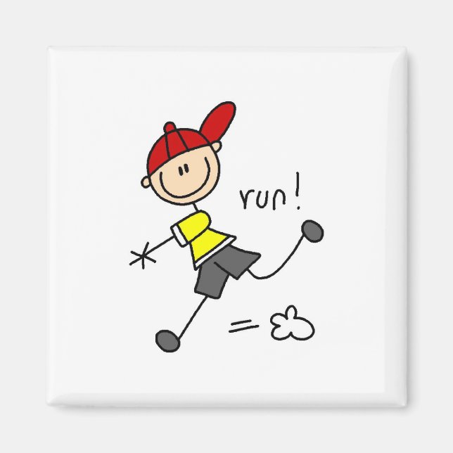 Imán Camisetas y regalos de la carrera de béisbol (Frente)