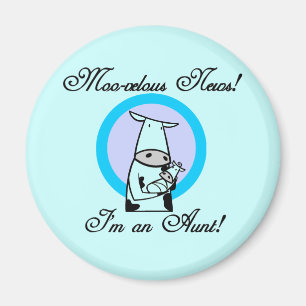 Imán Camisetas y regalos de la nueva tía Moo-velous