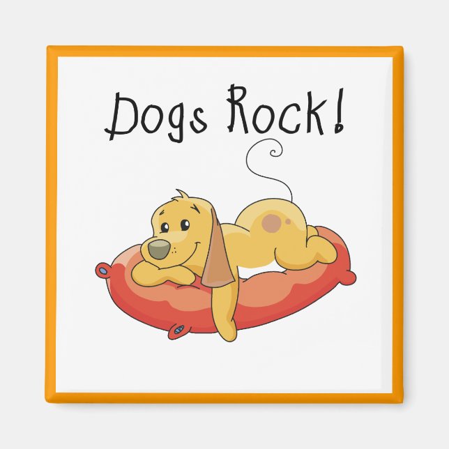 Imán Camisetas y regalos de la roca de los perros (Frente)
