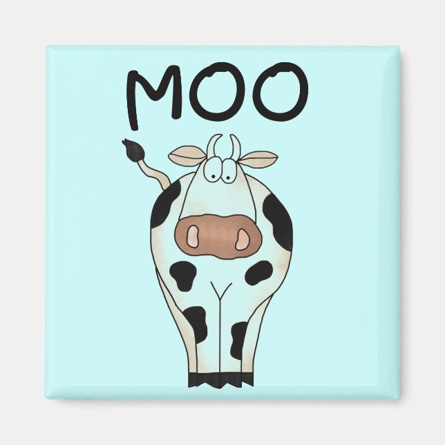 Imán Camisetas y regalos de la vaca del MOO (Frente)