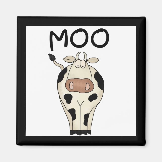 Imán Camisetas y regalos de la vaca del MOO (Frente)