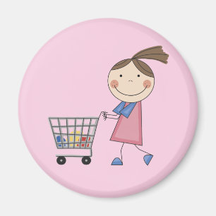 Imán Camisetas y regalos de las compras del chica