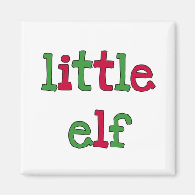 Imán Camisetas y regalos de Little Elf Holiday (Frente)