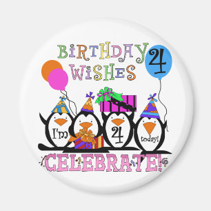 Imán Camisetas y regalos de los Pingüinos Silly 4º cump