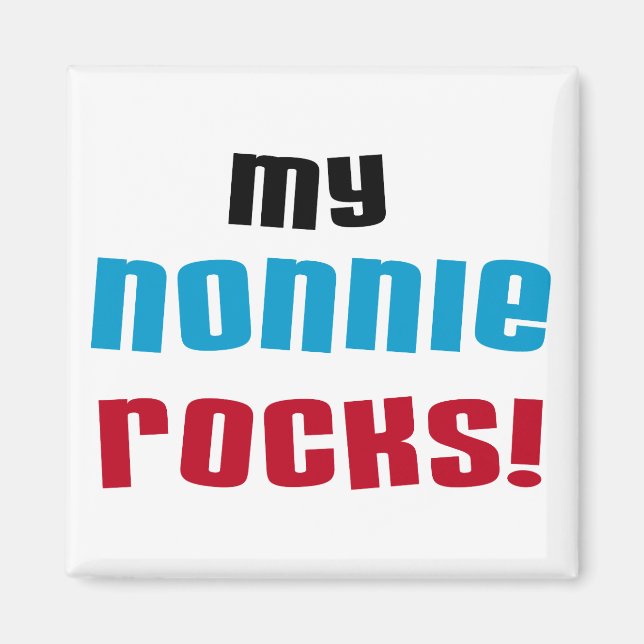 Imán Camisetas y regalos de mi Nonnie Rocks (Frente)