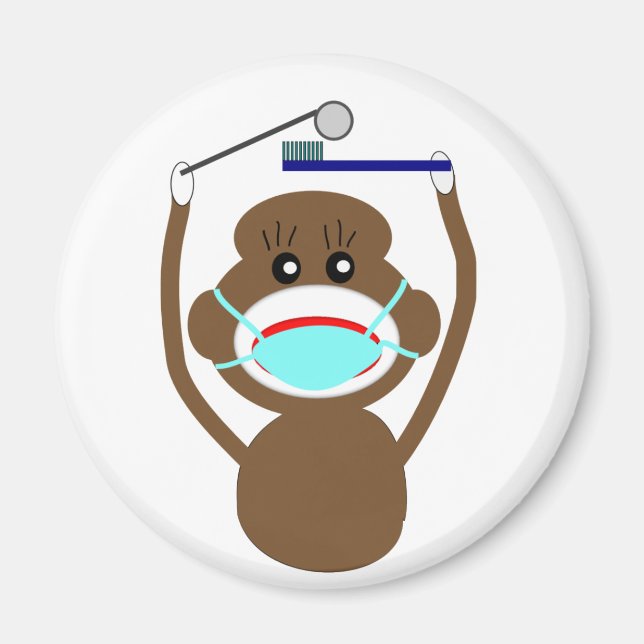 Imán Camisetas y regalos de monos de media cola para lo (Frente)