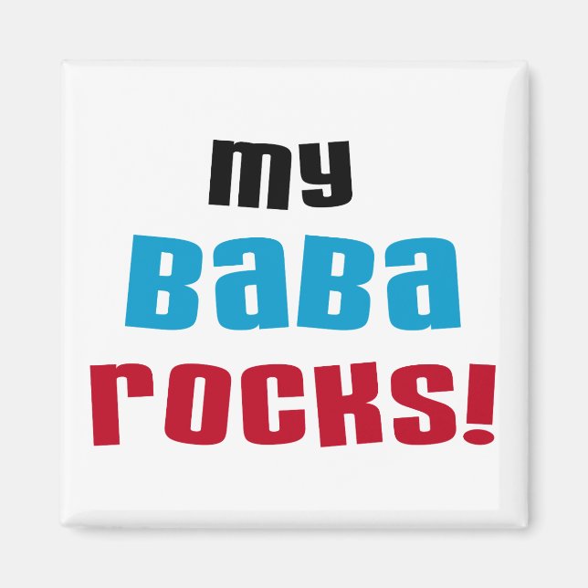 Imán Camisetas y regalos de My Baba Rocks (Frente)