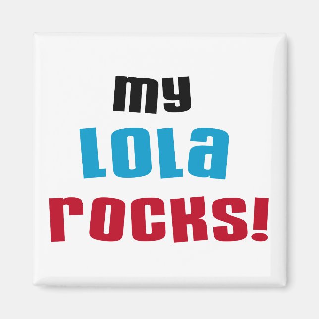 Imán Camisetas y regalos de My Lola Rocks (Frente)