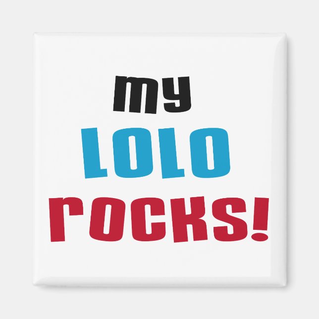 Imán Camisetas y regalos de My Lolo Rocks (Frente)