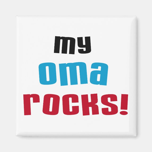 Imán Camisetas y regalos de My Oma Rocks (Frente)