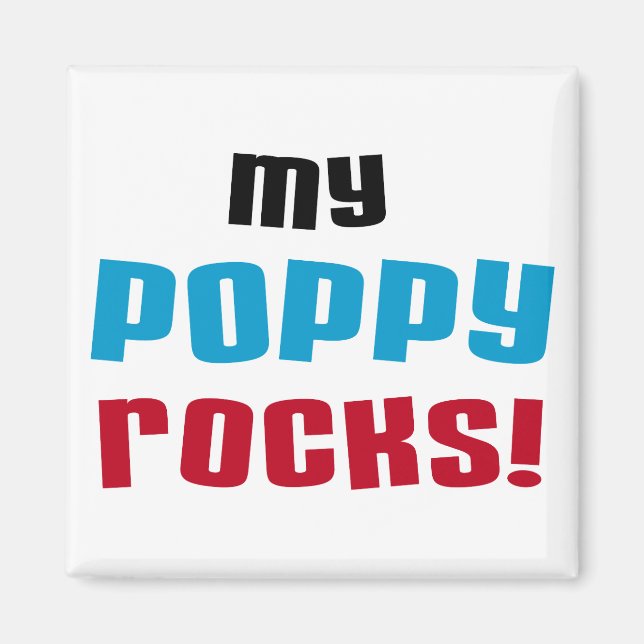 Imán Camisetas y regalos de My Poppy Rocks (Frente)