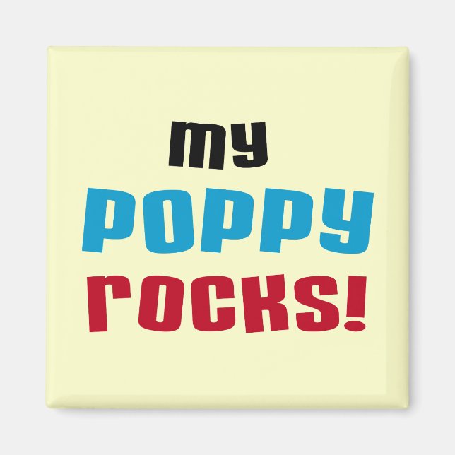 Imán Camisetas y regalos de My Poppy Rocks (Frente)