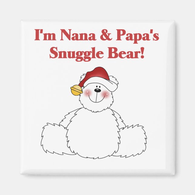 Imán Camisetas y regalos de Nana y Papa's Snuggle Bear (Frente)