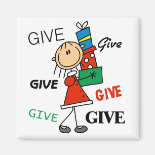 Imán Camisetas y regalos de Navidad Give Give Give
