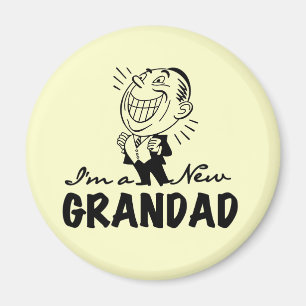 Imán Camisetas y regalos de nuevo abuelo sonrientes