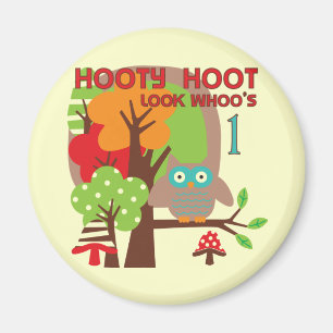 Imán Camisetas y regalos de Owl First Birthday