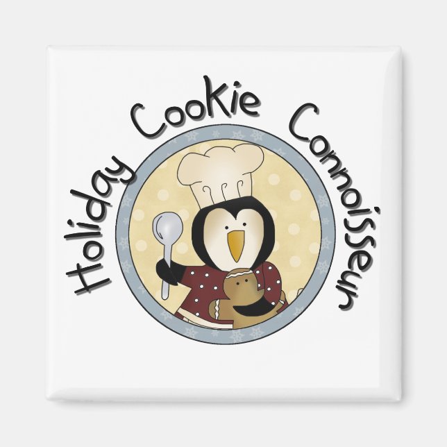 Imán Camisetas y regalos de Penguin Cookie Connoisseur (Frente)