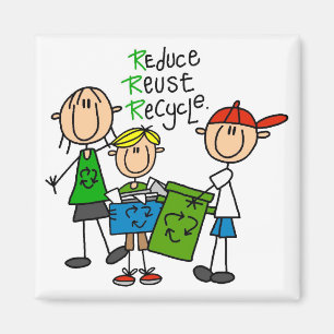 Imán Camisetas y regalos de Reducir, Reutilizar, Recicl