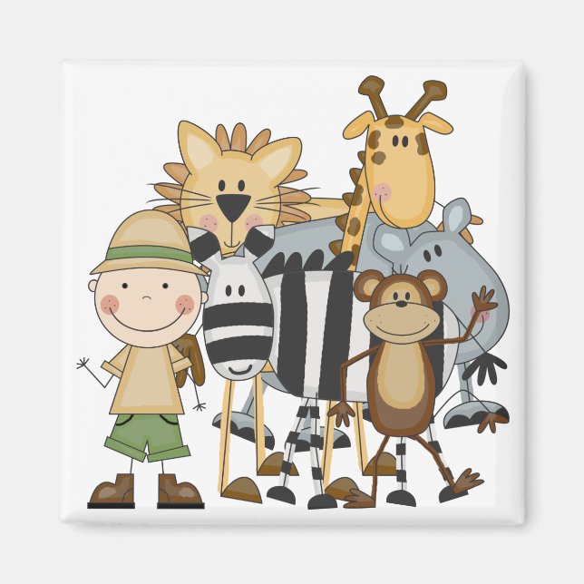 Imán Camisetas y regalos de Safari Boy (Frente)