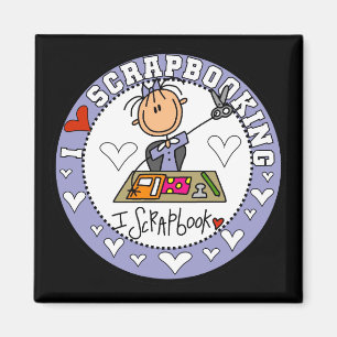 Imán Camisetas y regalos de scrapbooking que amo