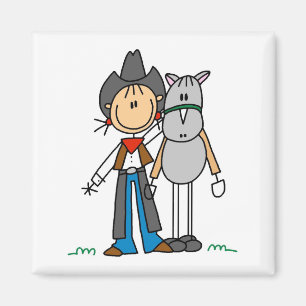Imán Camisetas y regalos de vaquera con caballo