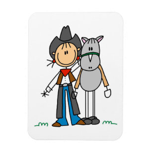 Imán Camisetas y regalos de vaquera con caballo