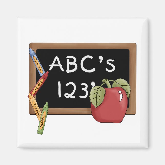 Imán Camisetas y regalos del Abcs 123s (Frente)