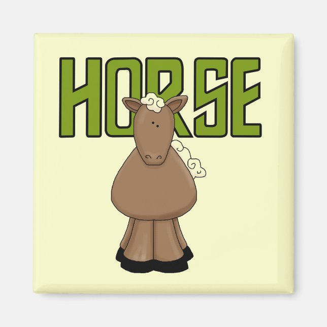 Imán Camisetas y regalos del caballo (Frente)