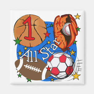 Imán Camisetas y regalos del cumpleaños de los deporte