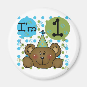 Imán Camisetas y regalos del cumpleaños del oso de