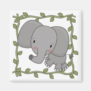 Imán Camisetas y regalos del elefante del bebé