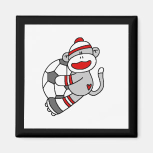 Imán Camisetas y regalos del fútbol del mono del