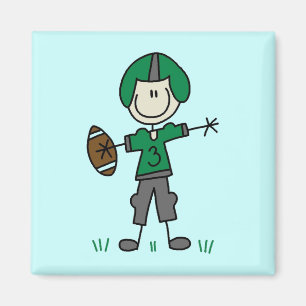 Imán Camisetas y regalos del jugador de fútbol verde