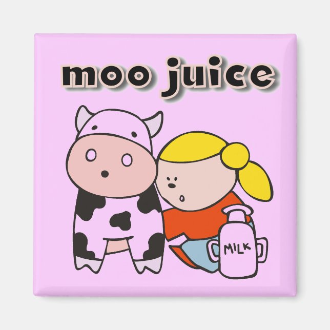 Imán Camisetas y regalos del jugo del MOO (Frente)