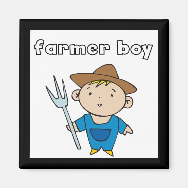 Imán Camisetas y regalos del muchacho del granjero (Frente)