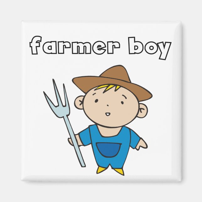 Imán Camisetas y regalos del muchacho del granjero (Frente)