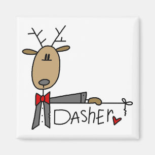 Imán Camisetas y regalos del navidad del reno de Dasher