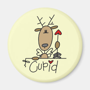 Imán Camisetas y regalos del navidad del reno del Cupid