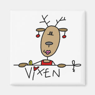 Imán Camisetas y regalos del navidad del reno del Vixen