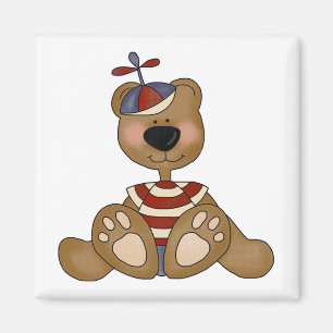 Imán Camisetas y regalos del oso del muchacho del gorra