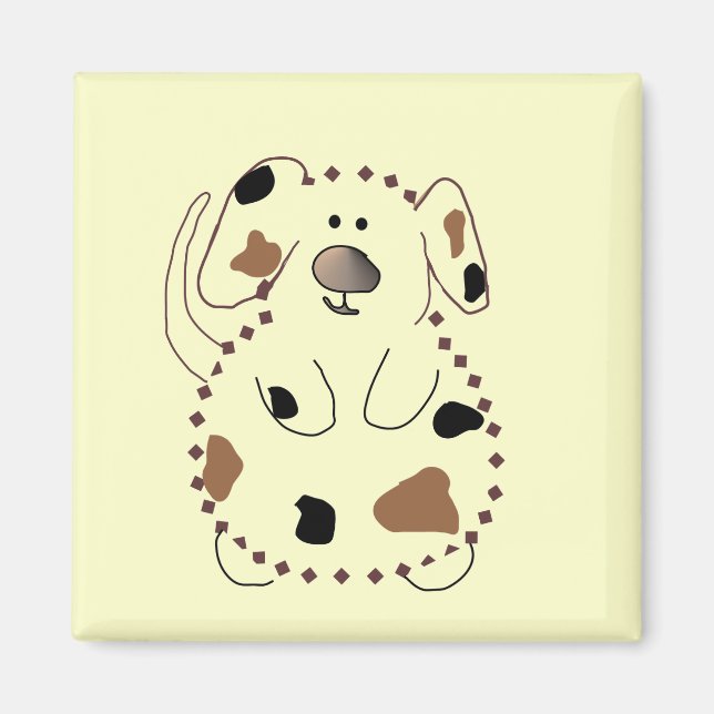 Imán Camisetas y regalos del perro del dibujo animado (Frente)