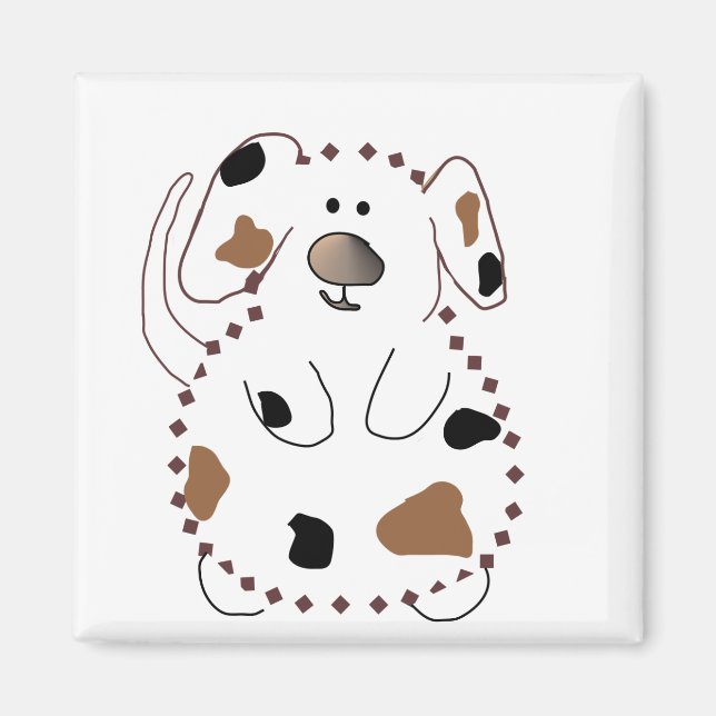 Imán Camisetas y regalos del perro del dibujo animado (Frente)