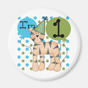 Imán Camisetas y regalos del primer cumpleaños del tigr