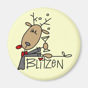 Imán Camisetas y regalos del reno de Blitzen